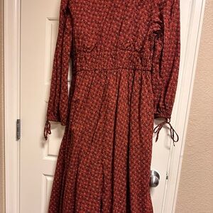 Madewell Sophia dress in Teaberry, Large Midi Dress